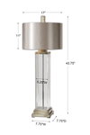Drustan Clear Glass Table Lamp, by Uttermost, 1'5" width x 3'7.75" height x 1'5" depth thumbnail 3