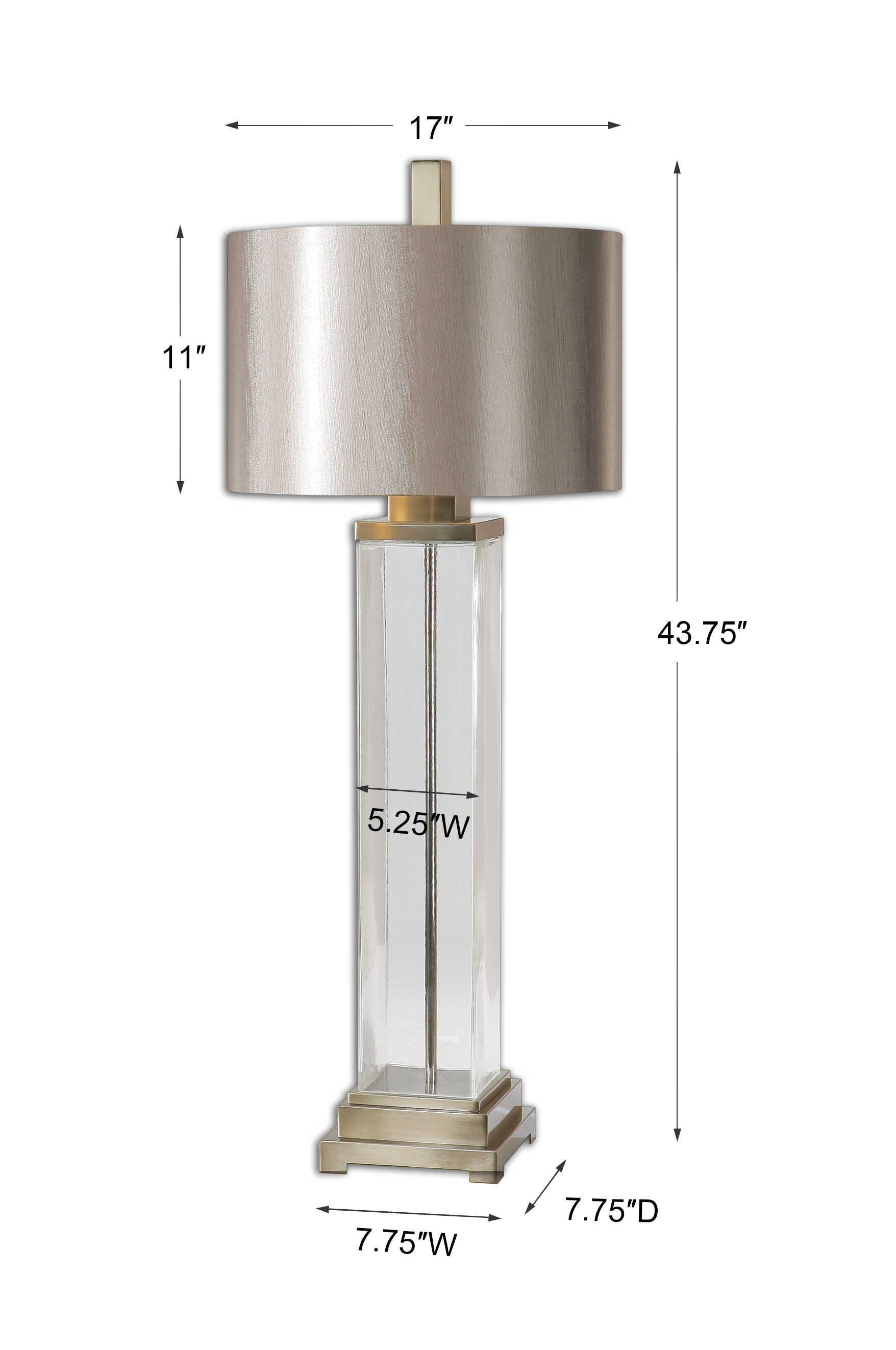 Drustan Clear Glass Table Lamp large image 