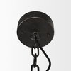 Selma Black Wood Bead and Metal Chandelier, by Mercana, 37.8" length x 33.27" width x 96.85" height thumbnail 5