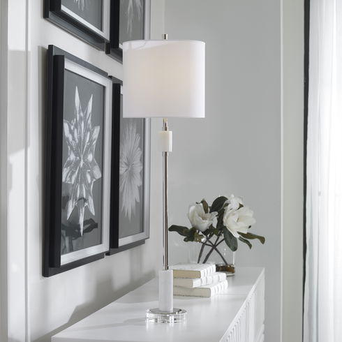 Sussex Nickel Buffet Lamp