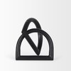 Locke Small Matte Black Metal Decorative Object, by Mercana, 5.12" length x 4.72" width x 5.31" height thumbnail 3