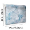 Watercolor Silks Blue Peel & Stick Wallpaper, by York Wall, 20' length x 2'3" width x 0.02" depth thumbnail 4