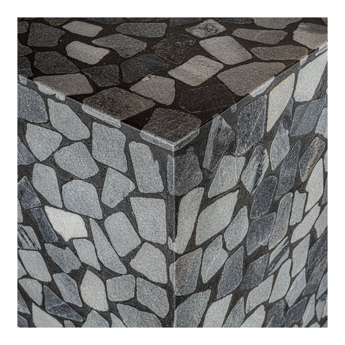 Kiri Outdoor Side Table Black, Outdoor Table by Moe's Home, 1'2.2" width x 1'10.4" height x 1'2.2" depth View 6