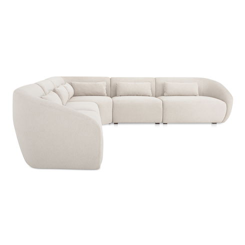Amelia Classic L-shaped Modular Left Sectional Warm White