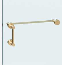 Online Designer Bathroom Waterhouse 6" Shower Door Pull and 18" Towel Bar - Aged Brass