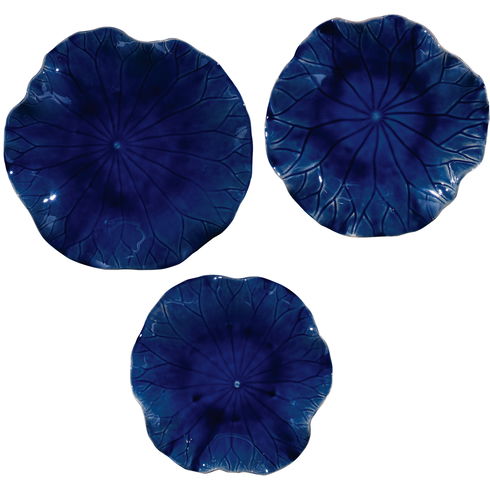 Abella Blue Ceramic Wall Decor Set/3