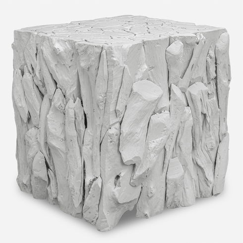 Teak Root White Bunching Cube