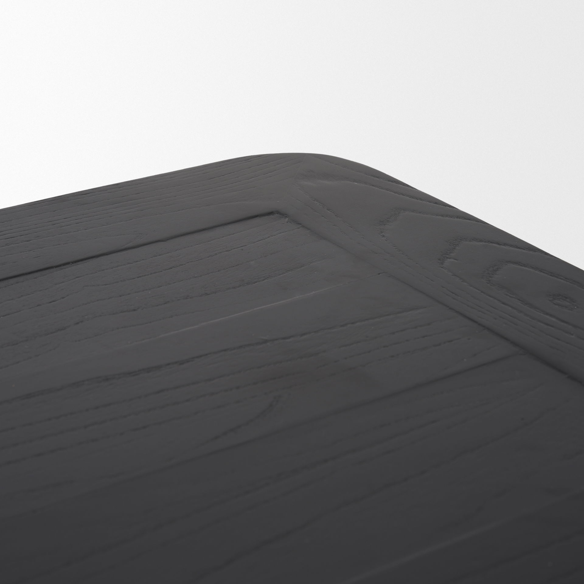 Teva Black Wood Rectangular 92' Dining Table, by Mercana, 92" length x 39" width x 30" height View 8