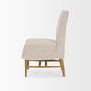Whitley Oatmeal Performance Fabric with Oak Wood Dining Chair, by Mercana, 19.25" length x 24" width x 35" height thumbnail 4