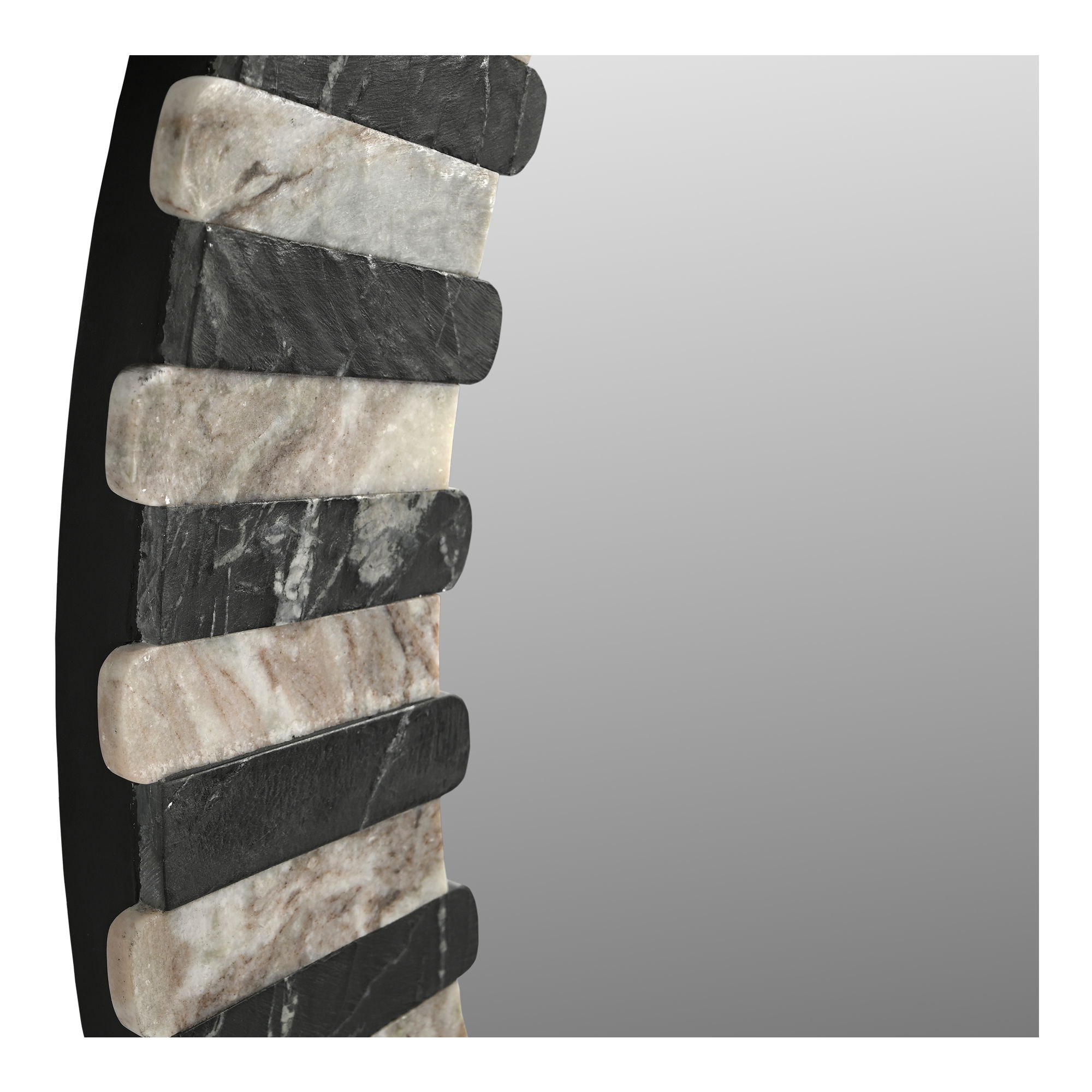 Isolde Mirror Black And Beige Marble large image 