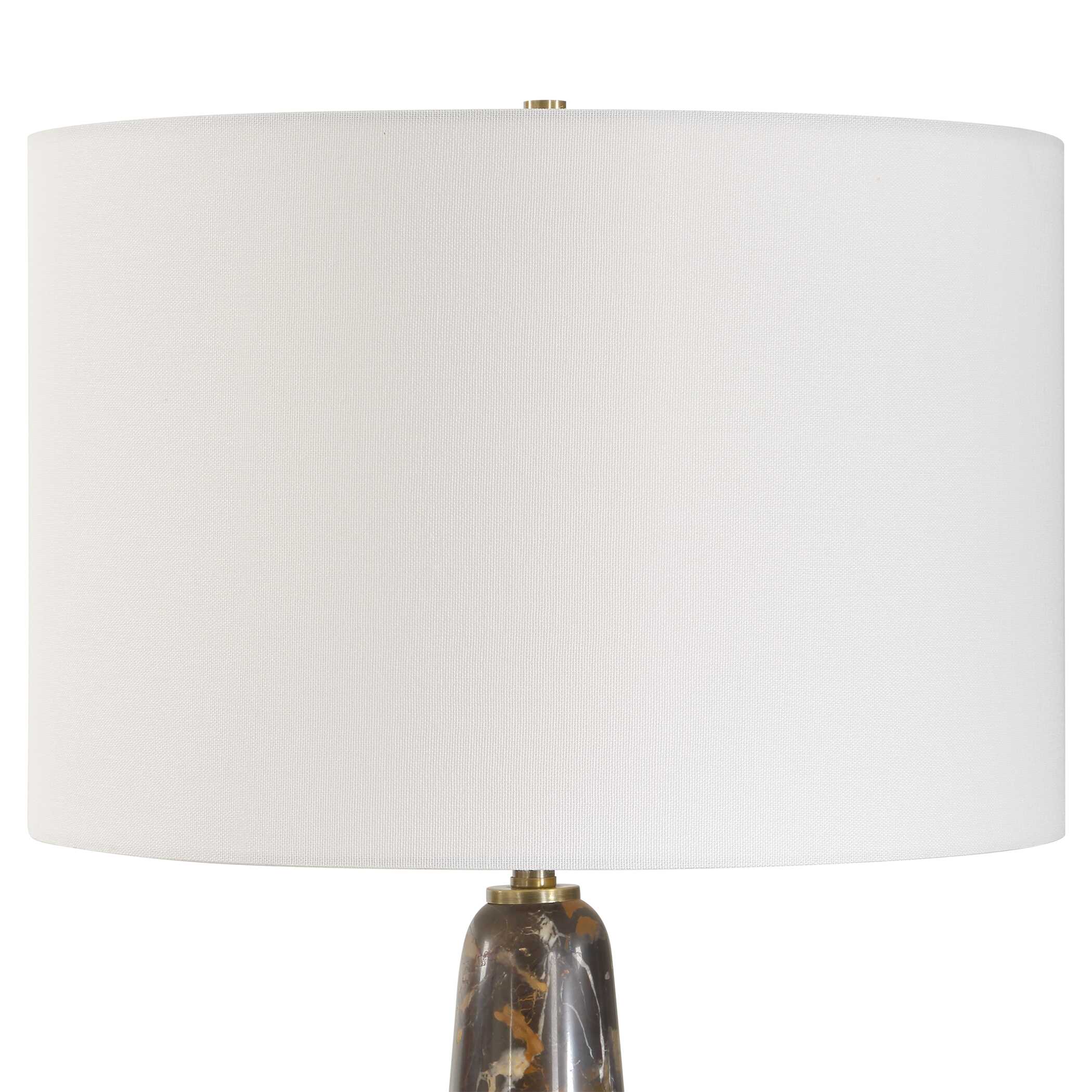 Dames Dark Marble Table Lamp, by Uttermost, 15" width x 26.75" height x 15" depth View 5
