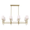 Arques 8 Light Linear Chandelier, Ceiling Light by Uttermost, 48" width x 14.5" height x 18.12" depth thumbnail 3
