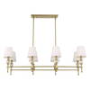 Arques 8 Light Linear Chandelier, Pendant by Uttermost, 48" width x 14.5" height x 18.12" depth thumbnail 3