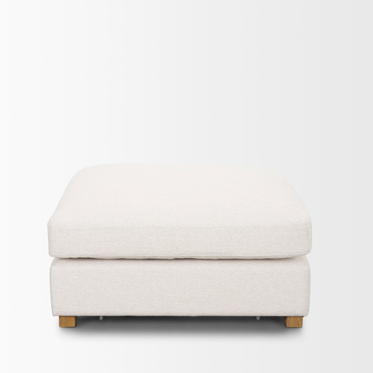 Halston Large Ottoman Oatmeal Performance Fabric, Sectional Sofa by Mercana, 38.5" length x 38.5" width x 19" height View 3