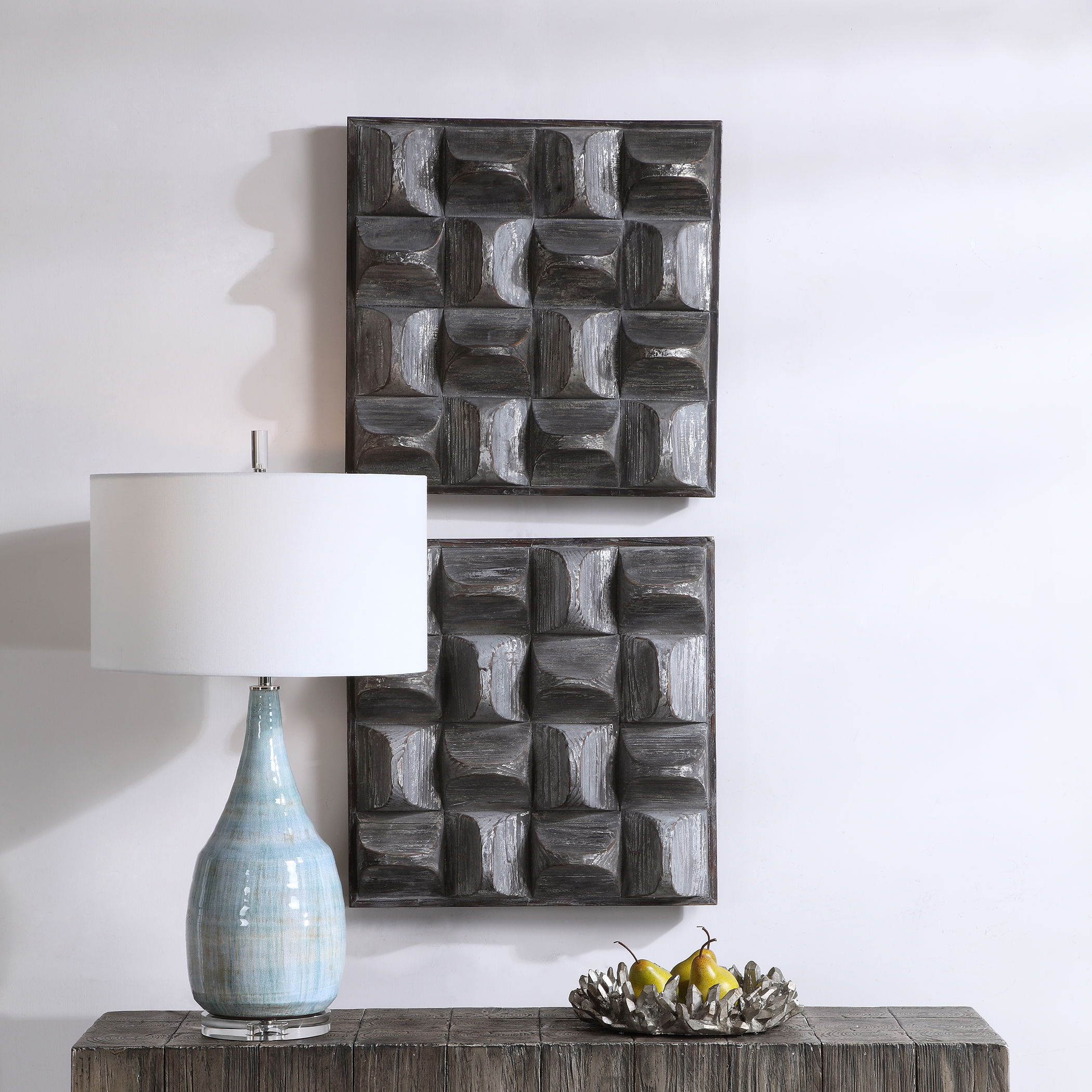 Pickford Wood Wall Decor, Sculptural Wall Art by Uttermost, 20.12" width x 20.12" height x 4.5" depth View 6