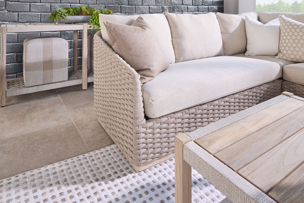 Caspian Outdoor Modular Left Facing 1-Arm Sofa, Seating by Essentials for Living, 58" width x 36" height x 36" depth View 8