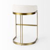 Hollyfield 20.5 x 19.7 x 32.7 Cream Fabric Seat with Gold Metal Base Bar Stool thumbnail 5