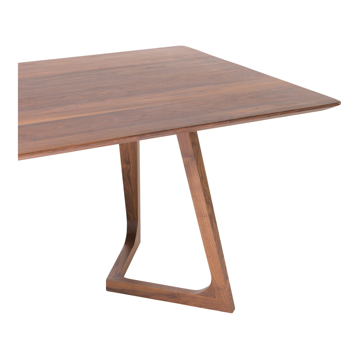Godenza Rectangular Dining Table Walnut, by Moe's Home, 71" width x 29.5" height x 35.5" depth View 6