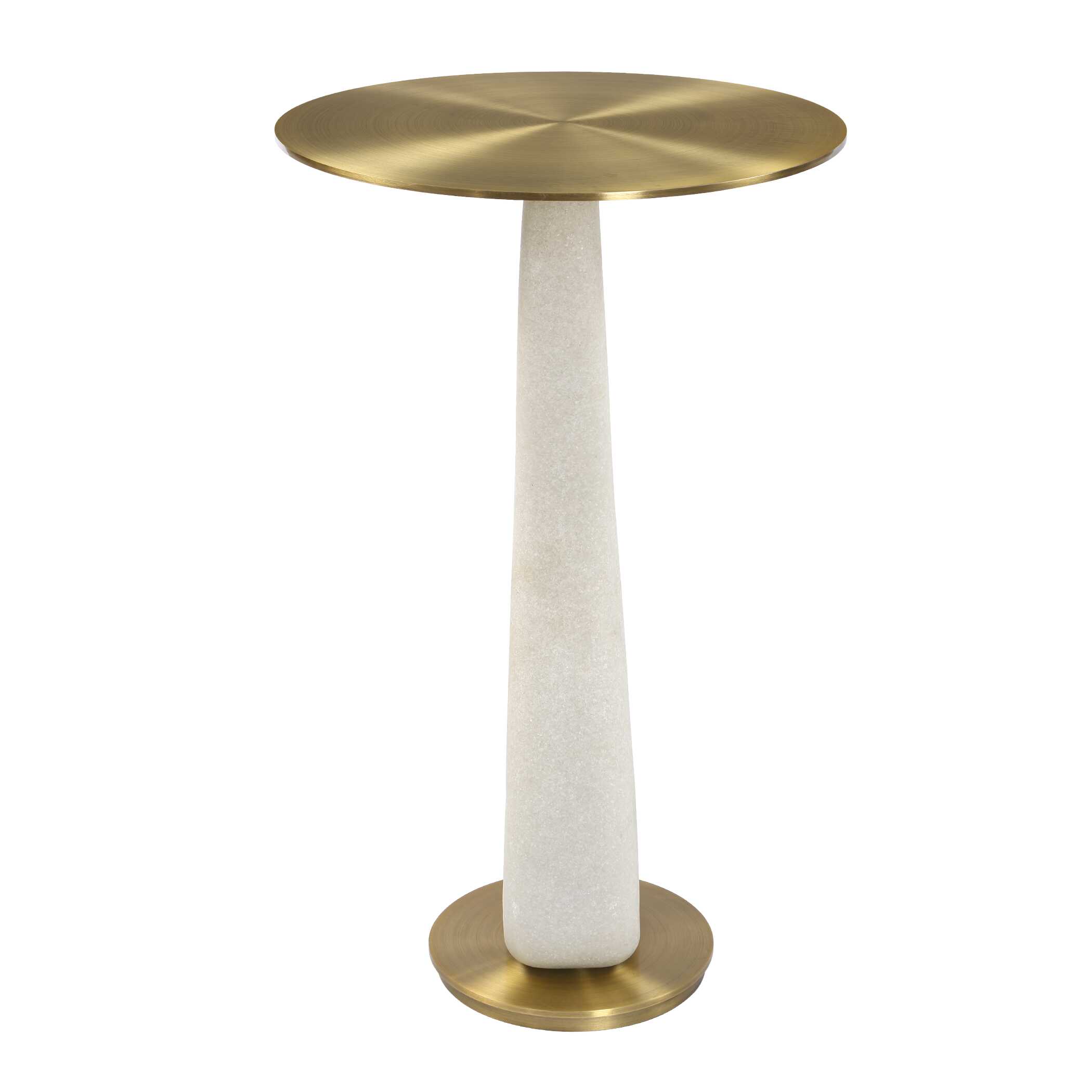 Sonia Modern Brass Accent Table, Furniture by Uttermost, 14" width x 23.25" height x 14" depth View 5