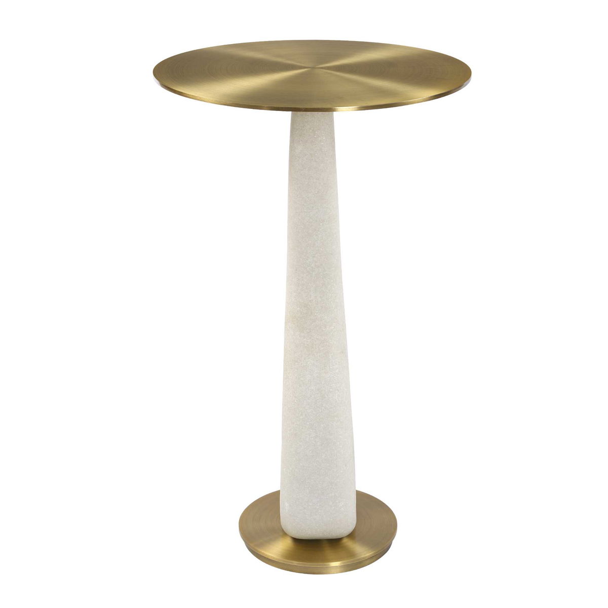 Sonia Modern Brass Accent Table, Side & End Table by Uttermost, 14" width x 23.25" height x 14" depth View 5