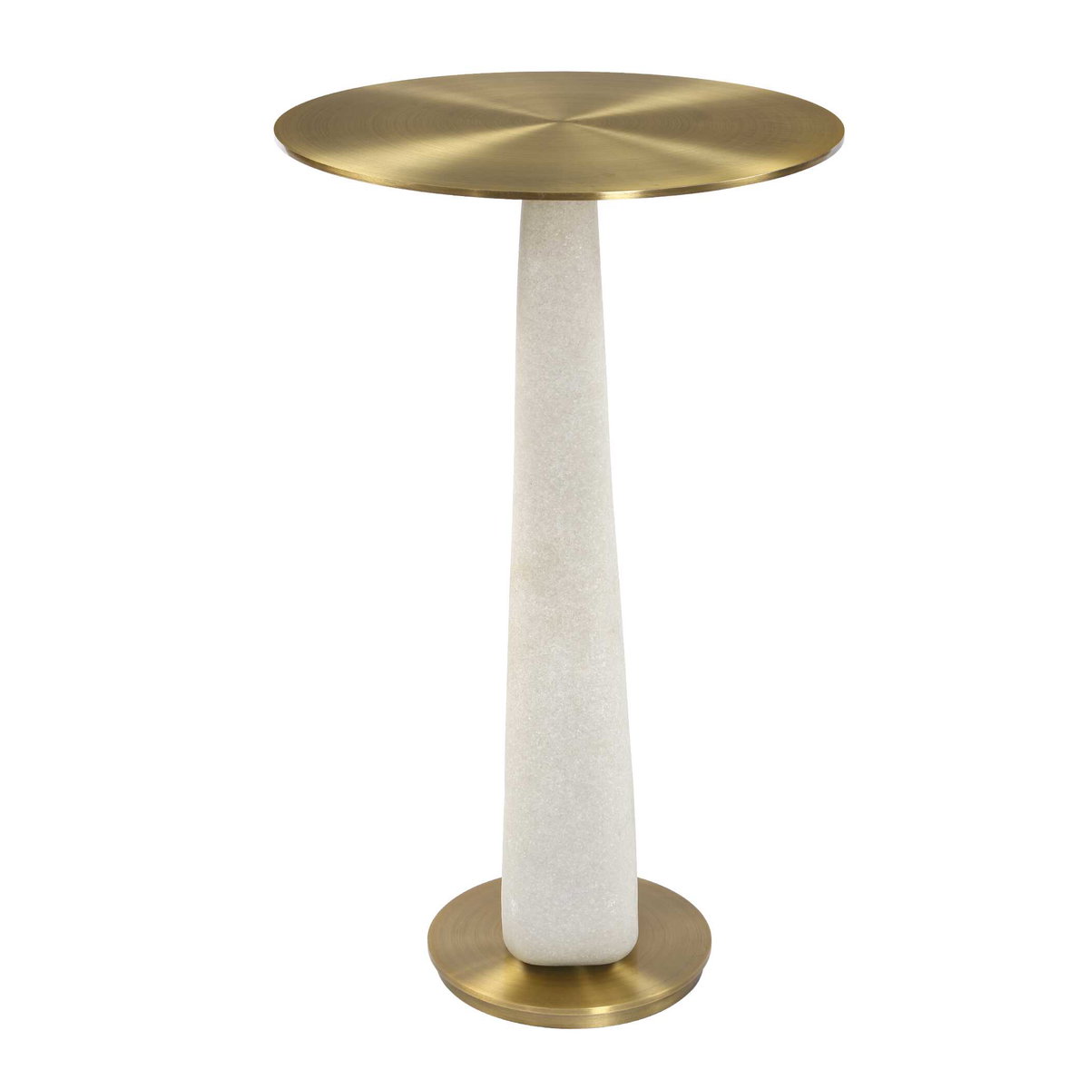 Sonia Modern Brass Accent Table, Side & End Table by Uttermost, 14" width x 23.25" height x 14" depth View 5