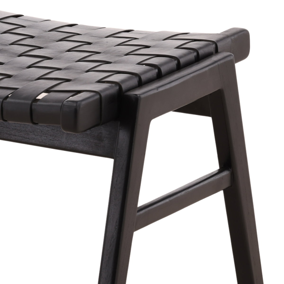 Luisa Ottoman Black, by Dovetail, 24.2" width x 18" height x 20" depth View 4