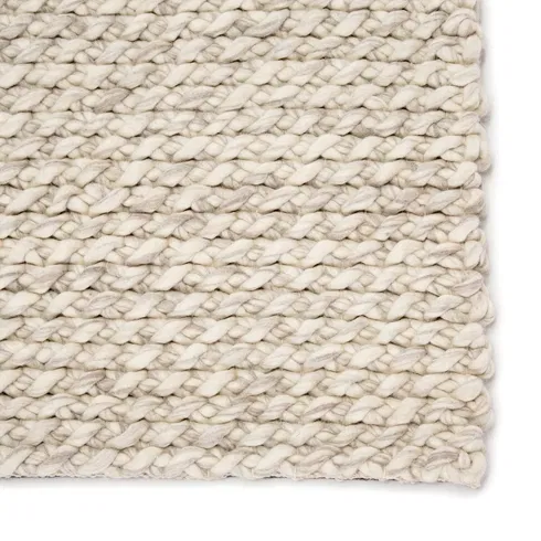 Scandinavia Dula Hand Woven Wool Ivory/Gray Area Rug