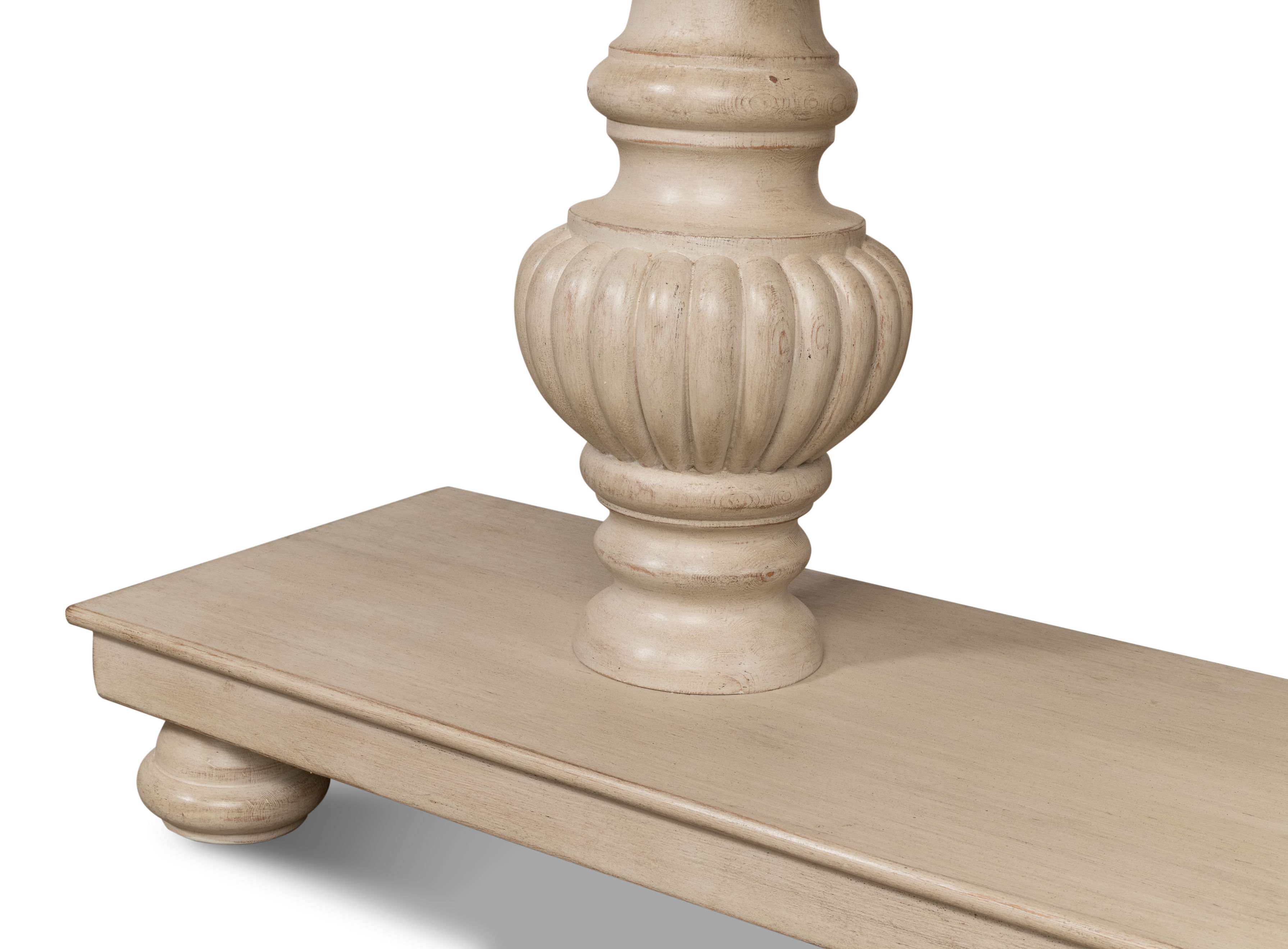 Hugo Console, Stone Grey W/Natural Top, Console Table by Sarreid, 74" length x 20" width x 31" height View 6