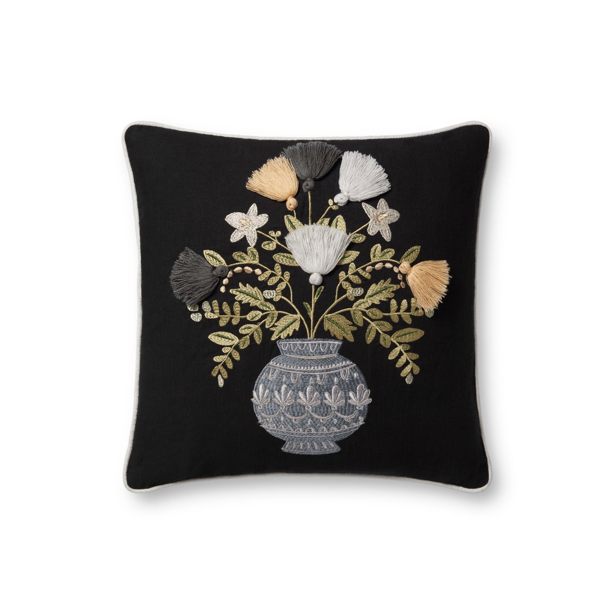Rifle Paper Co. x Loloi No Name Pillow, Decorative Pillow, 18" length x 18" width View 1