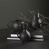 Cyrus  Black Spherical Vase with Flute Decorative Object thumbnail 3