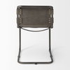 Berbick Open Back Dining Side Chair | Gray Suede with Iron, Dining Chair by Mercana, 20.5" length x 24" width x 33" height thumbnail 5