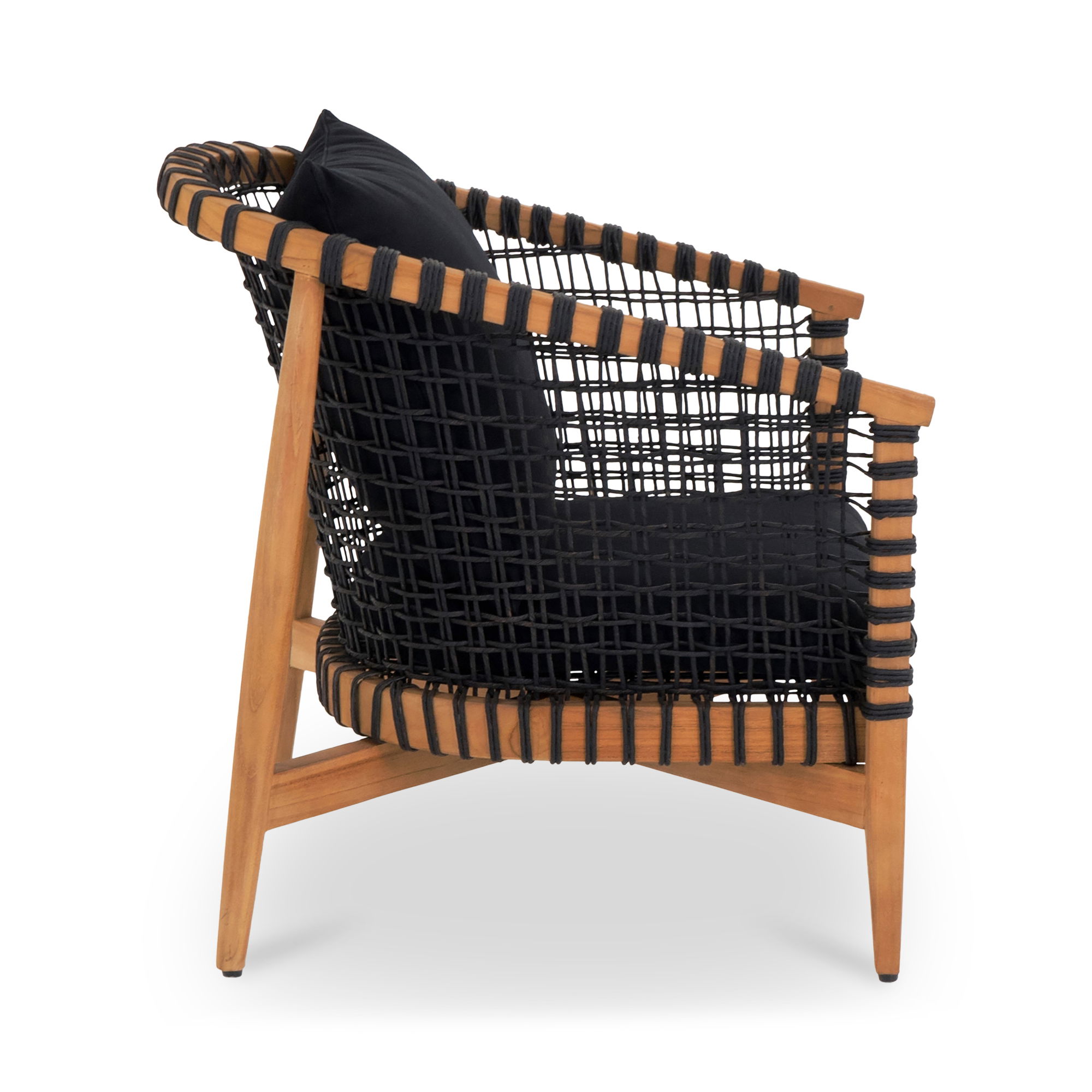 Kuna Outdoor Lounge Chair Black large image 