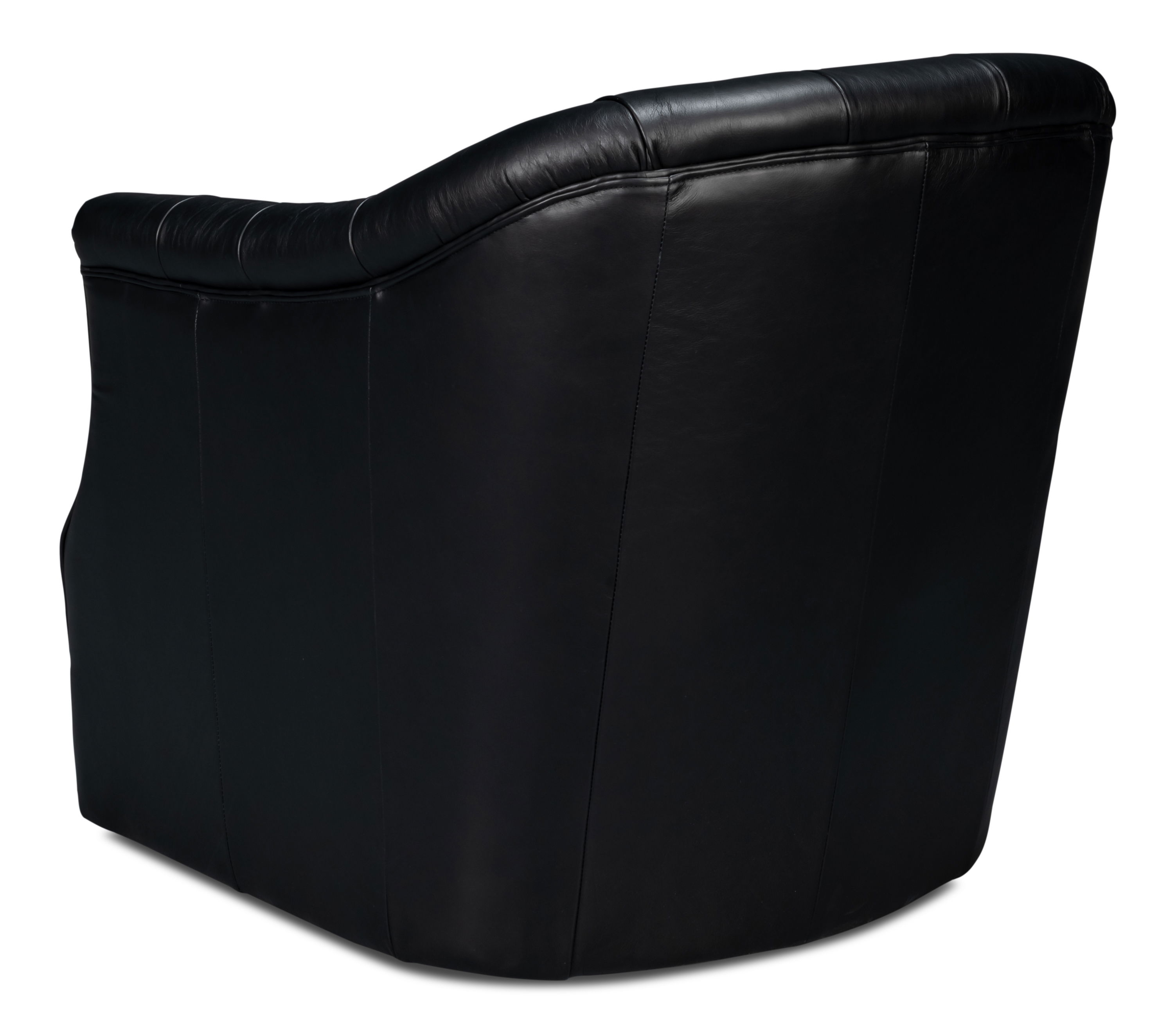 Coolidge Leather Swivel Chair, Black large image 