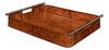 Safari Leather Tray, by Sarreid, 1'3" length x 1'7" width x 2" height thumbnail 1
