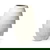 Reyan Large 28.5' Pearl White Ceramic Striped Vase thumbnail 0