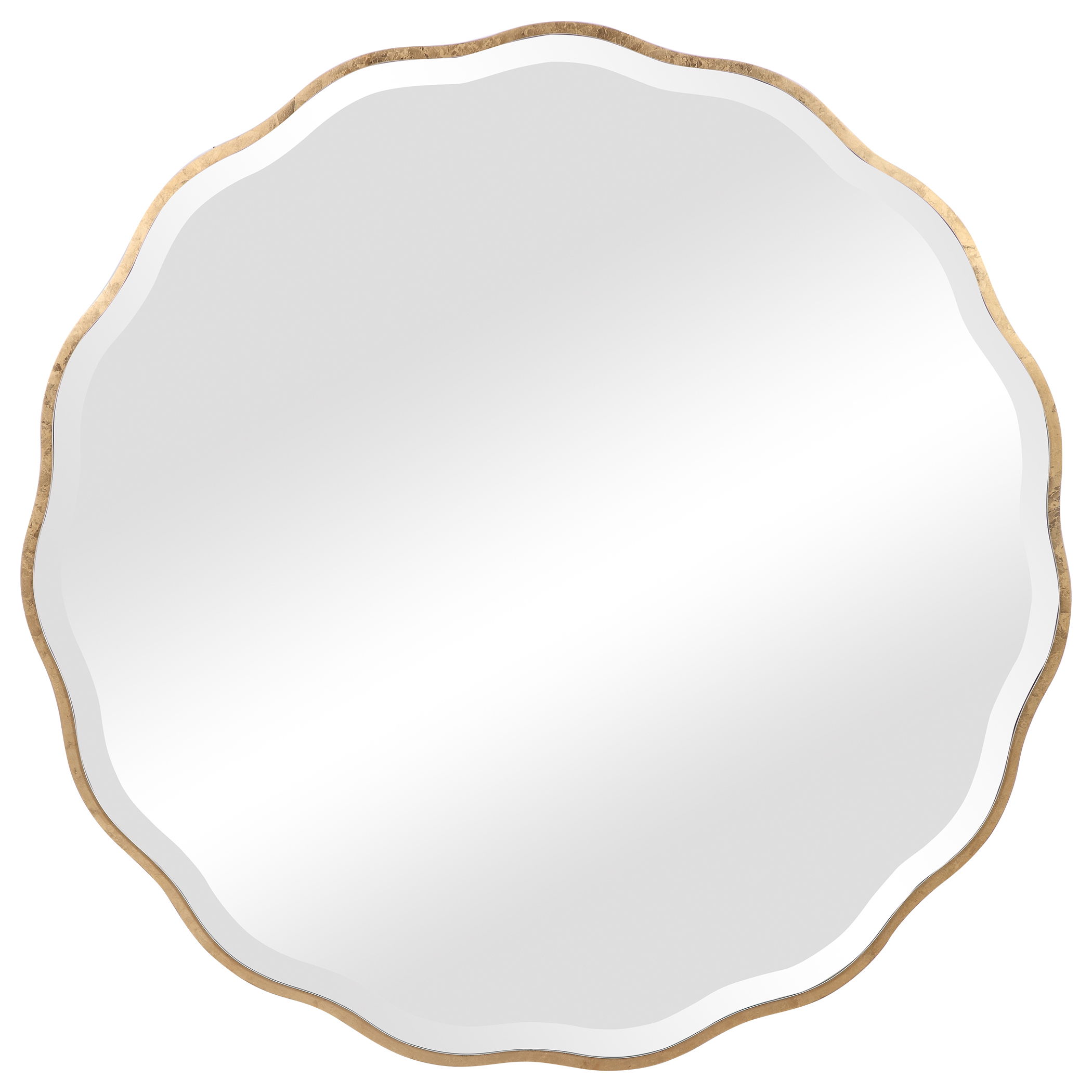 Aneta Gold Round Mirror, by Uttermost, 42" width x 42" height x 0.5" depth View 1