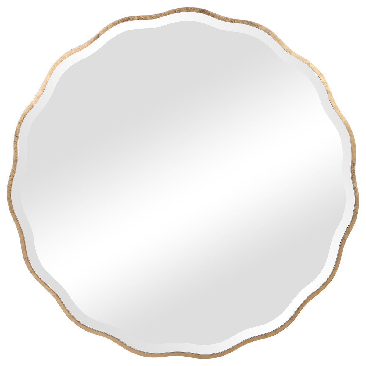 Aneta Gold Round Mirror, by Uttermost, 42" width x 42" height x 0.5" depth View 1