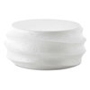 Winded Outdoor White Coffee Table, Outdoor Table by Uttermost, 3' width x 1'4" height x 3' depth thumbnail 1