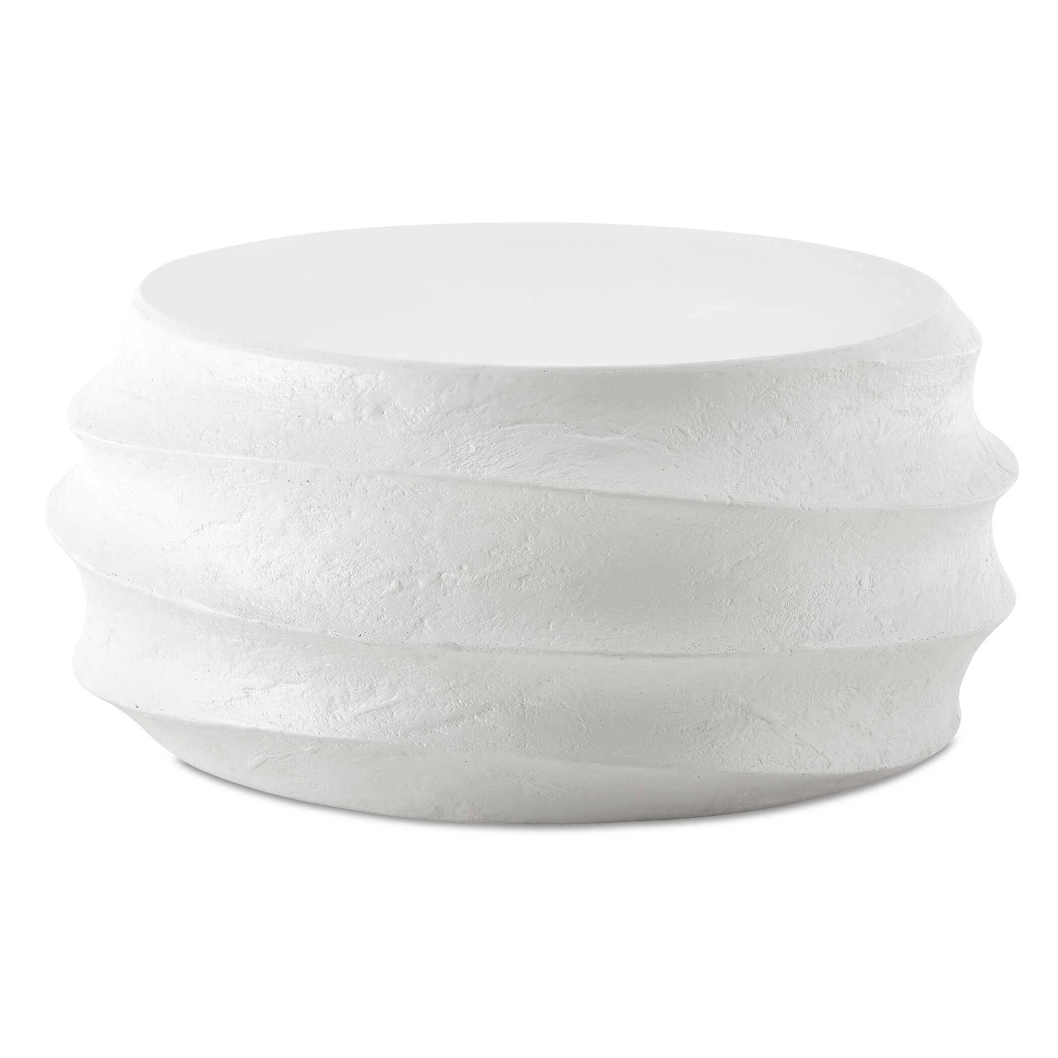 Winded Outdoor White Coffee Table large image 