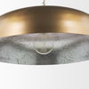 Sanne Antiqued Gold Metal with Silver Foil Wide Pendant Light, by Mercana, 30" length x 30" width x 10.5" height thumbnail 8