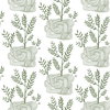 Seedlings Green Peel & Stick Wallpaper, by York Wall, 20' length x 1'8.5" width x 0.02" depth thumbnail