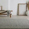Geometric Handmade Tufted Area Rug in Blue/Cream thumbnail 3