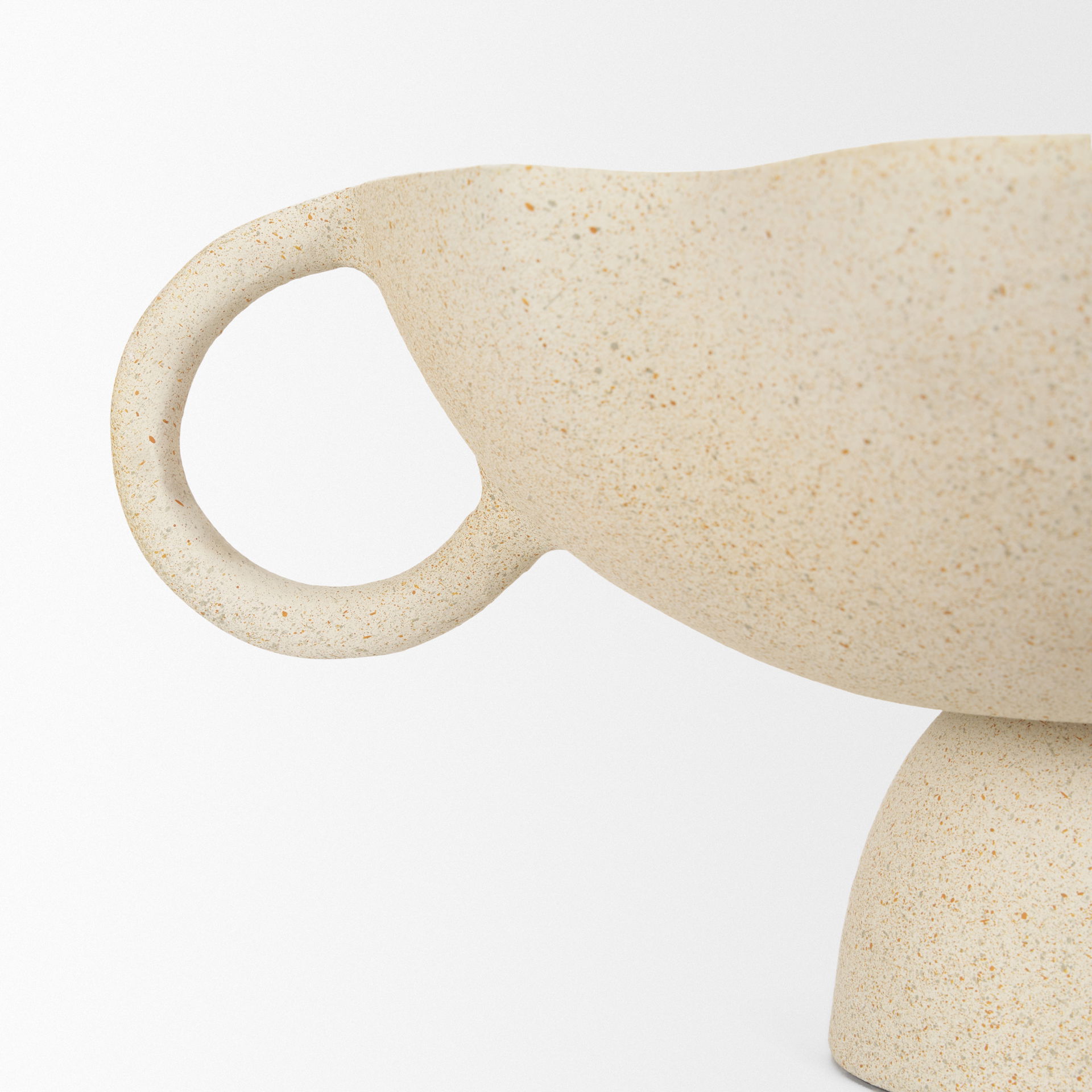 Radka Beige Textured Small Metal Decorative Bowl, by Mercana, 15.55" length x 11.22" width x 6.75" height View 9