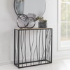 Reed Travertine Console Table, by Uttermost, 36" width x 35" height x 12" depth thumbnail 2