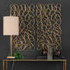 In The Loop Gold Wall Art Set/2, by Uttermost, 19.3" width x 37.5" height x 1.18" depth thumbnail 2
