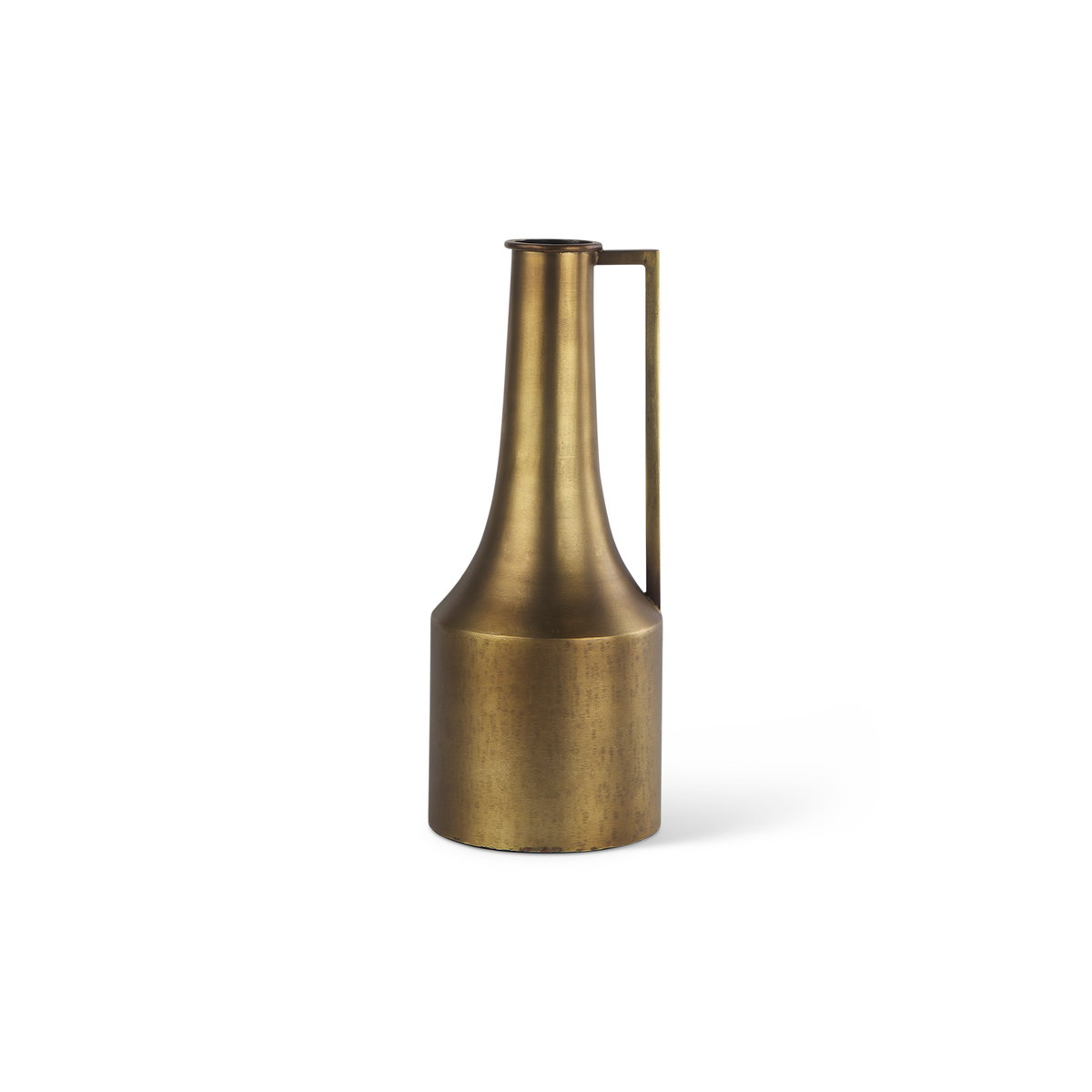 Aubrey Small 14.0H Gold Iron Flower Jug Vase, Decorative Jar by Mercana, 5.5" length x 5.5" width x 14" height View 1