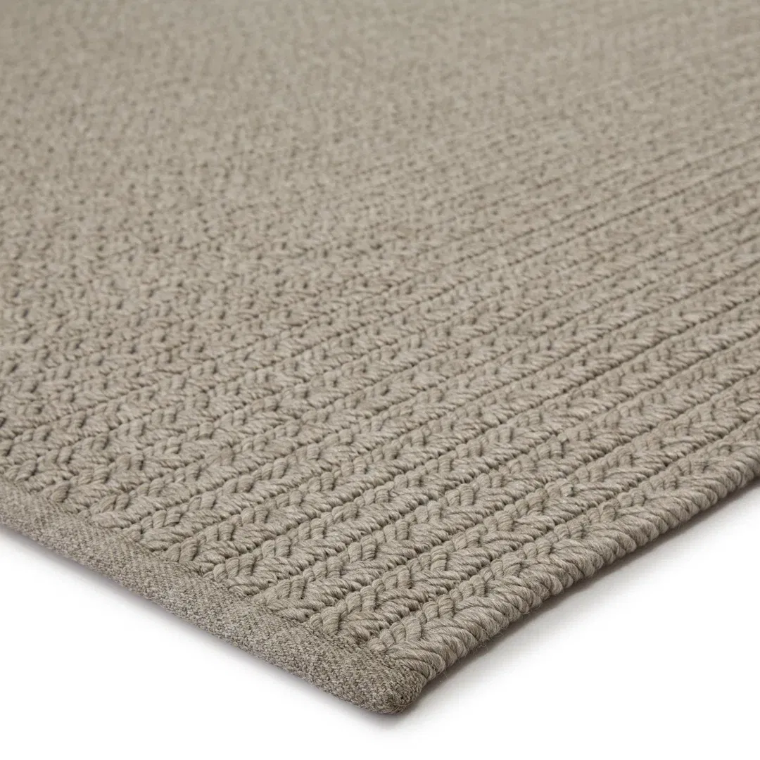 Iver Indoor/ Outdoor Solid Light Gray Area Rug large image 