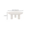 Rocca Coffee Table Cream, by Moe's Home, 35.43" width x 14.96" height x 35.43" depth thumbnail 7