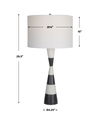 Bandeau Banded Stone Table Lamp, by Uttermost, 14" width x 29.5" height x 14" depth thumbnail 3
