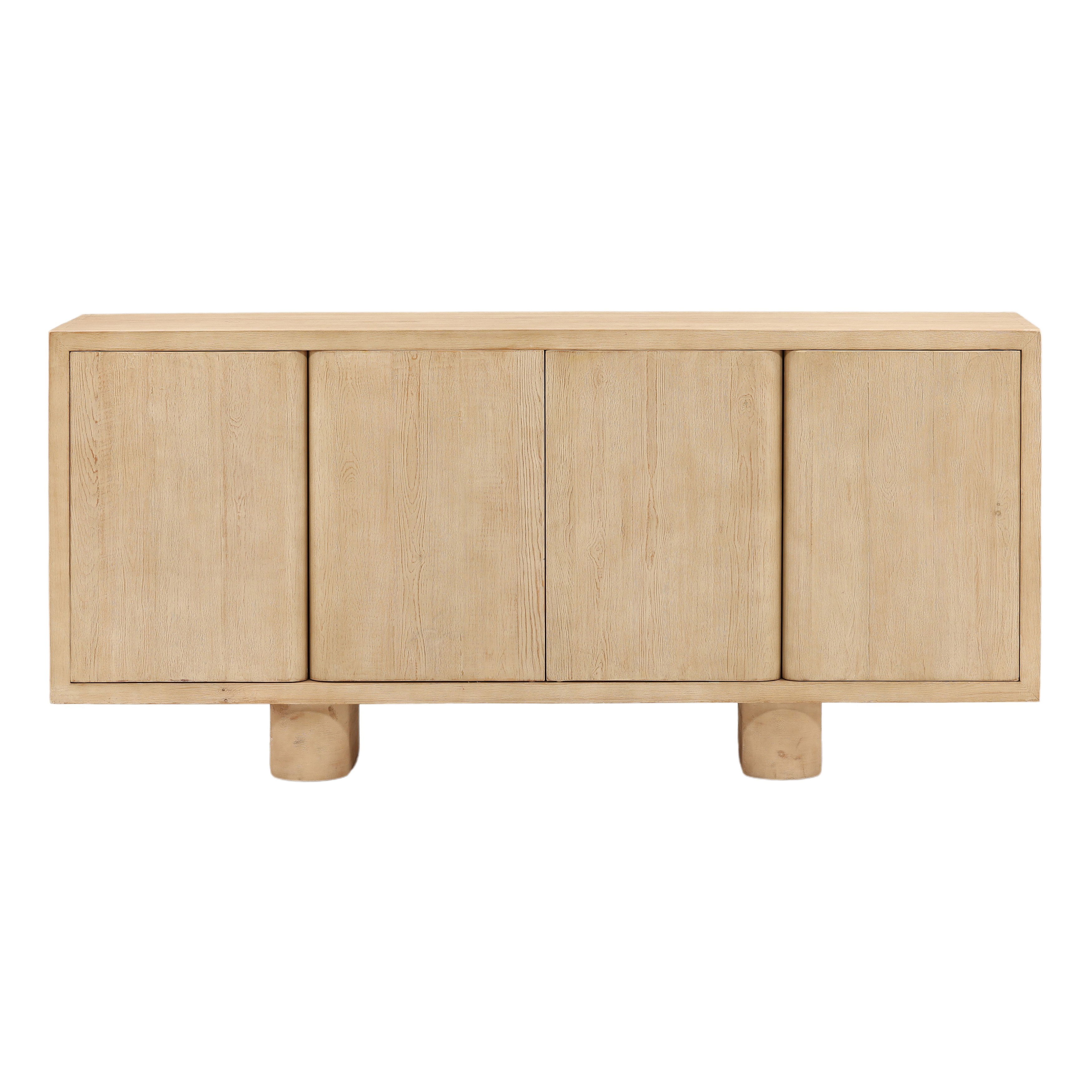 Thalia Sideboard Light Natural 73', Sideboards & Buffet by Dovetail, 73" width x 33.5" height x 18.25" depth View 2